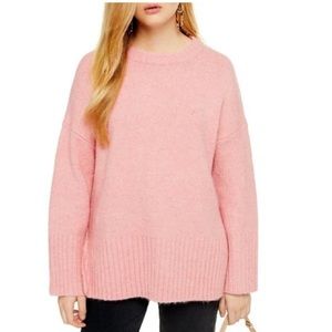 TOPSHOP Supersoft Deep Hem Crewneck Sweater Top 8/10 M